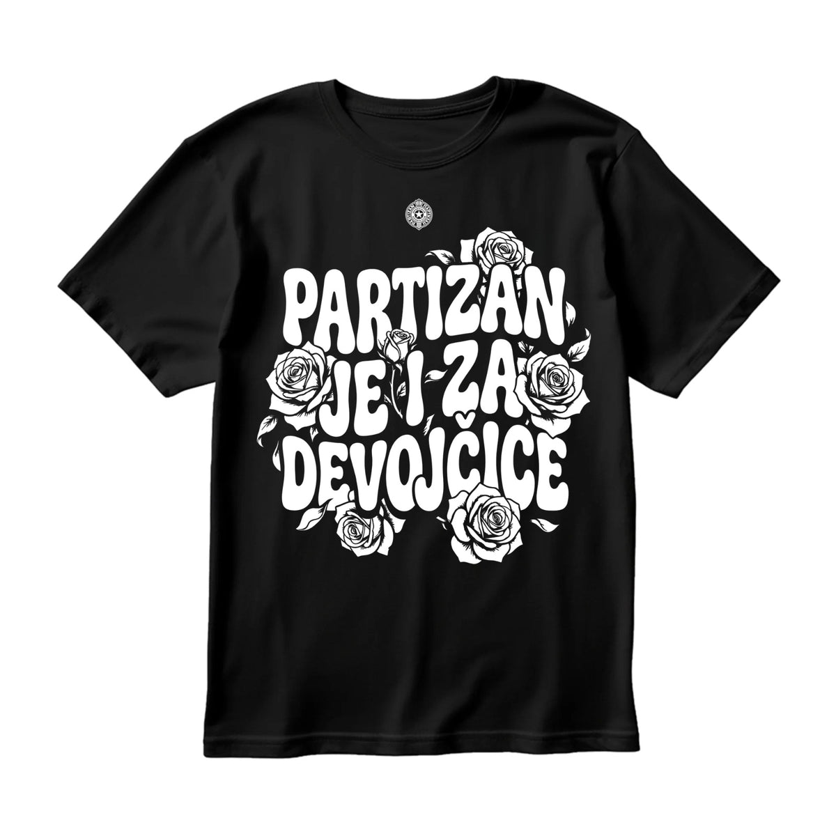 Partizan majica Partizan je i za devojčice, crna