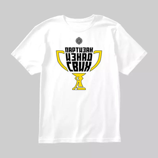 Partizan majica Partizan iznad svih, bela