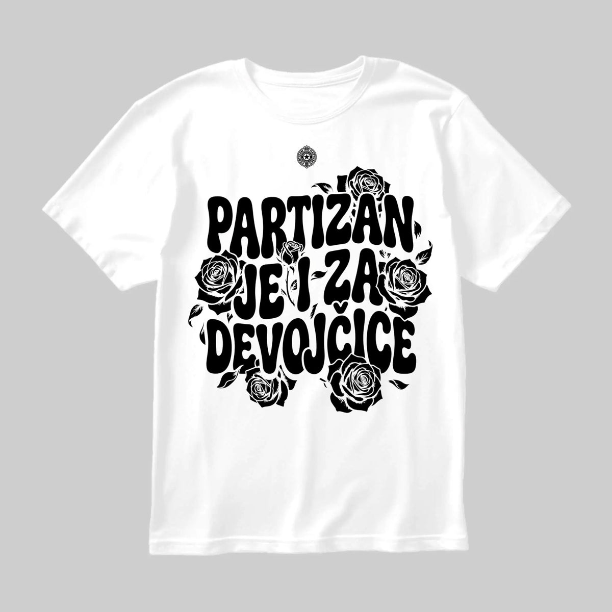 Partizan majica Partizan je i za devojčice, bela