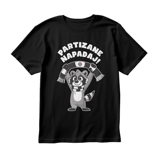 Partizan majica Partizane napadaj, crna