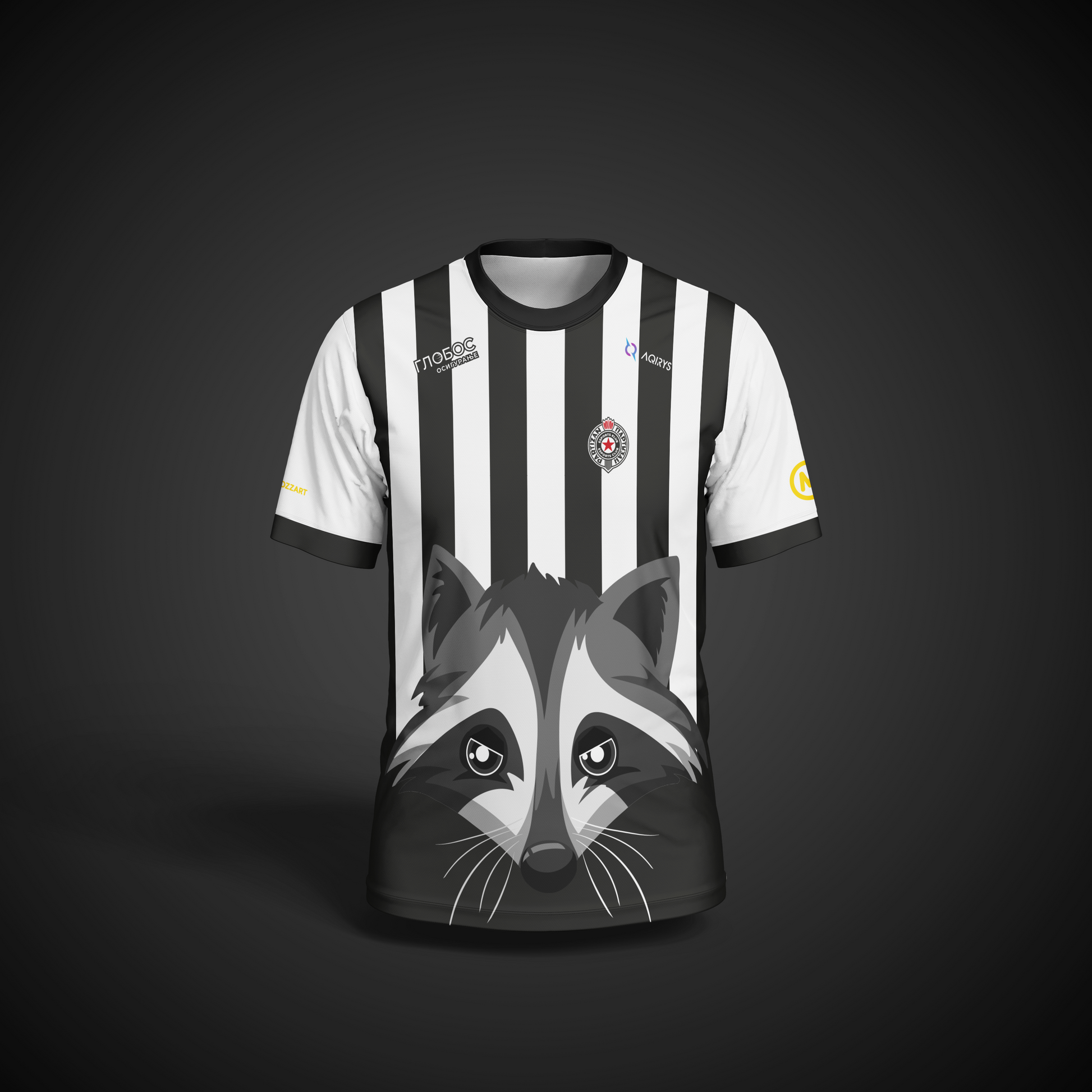Partizan Esports Dres 2026/27 - prednja strana sa Bleki grafikom