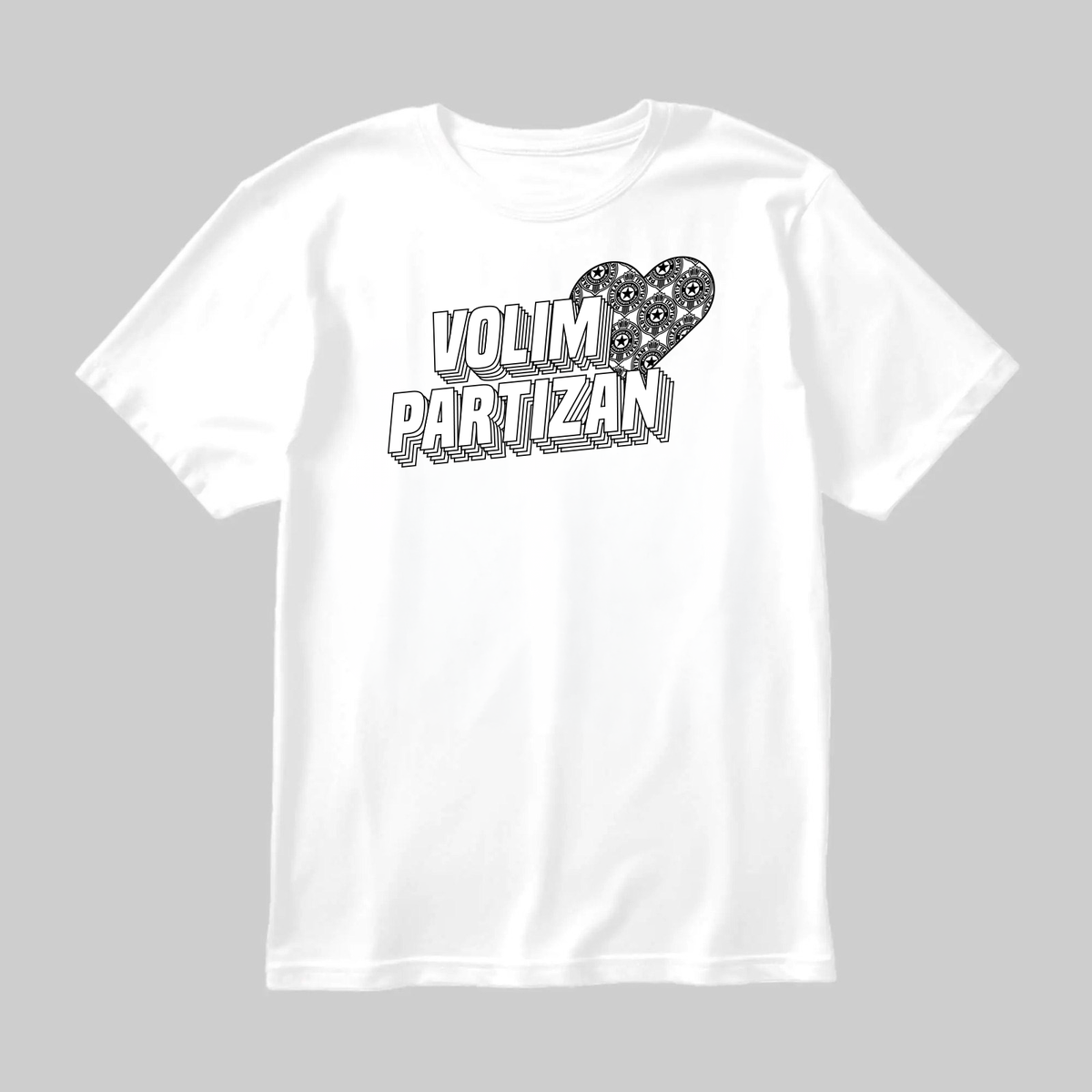 Partizan majica Volim Partizan, bela