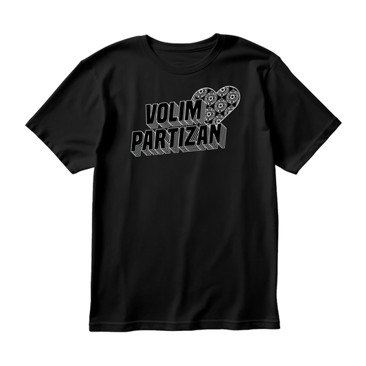 Partizan majica Volim Partizan, crna